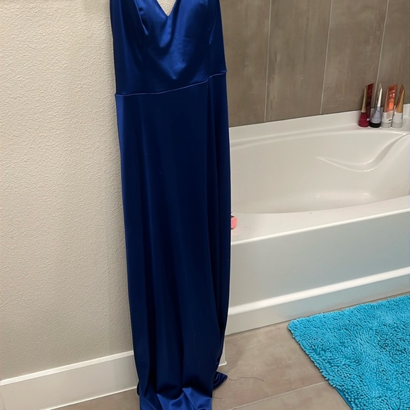 Royal blue floor length gown - Picture 1 of 2